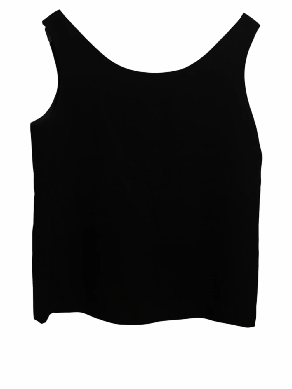 Doncaster Vintage Black Tank Scoop Neck 100% Silk - Picture 2 of 4